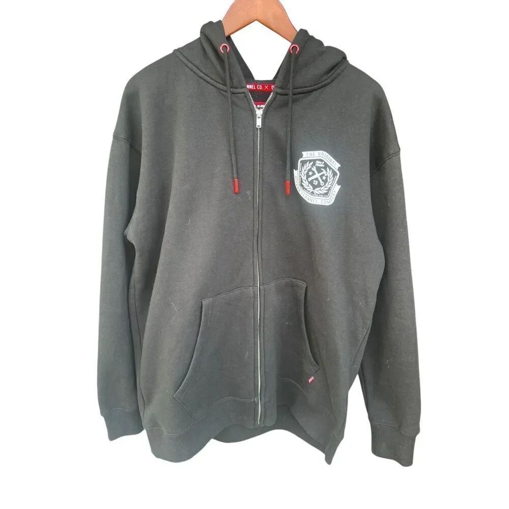 Dixxon flannel company men’s Medium black full zip hoodie form and function